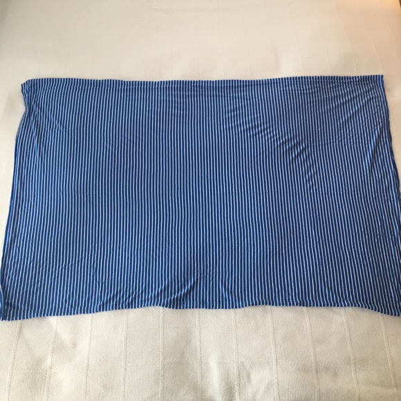 J. Crew Blue White Stripe Infinity Scarf - Picture 4 of 4